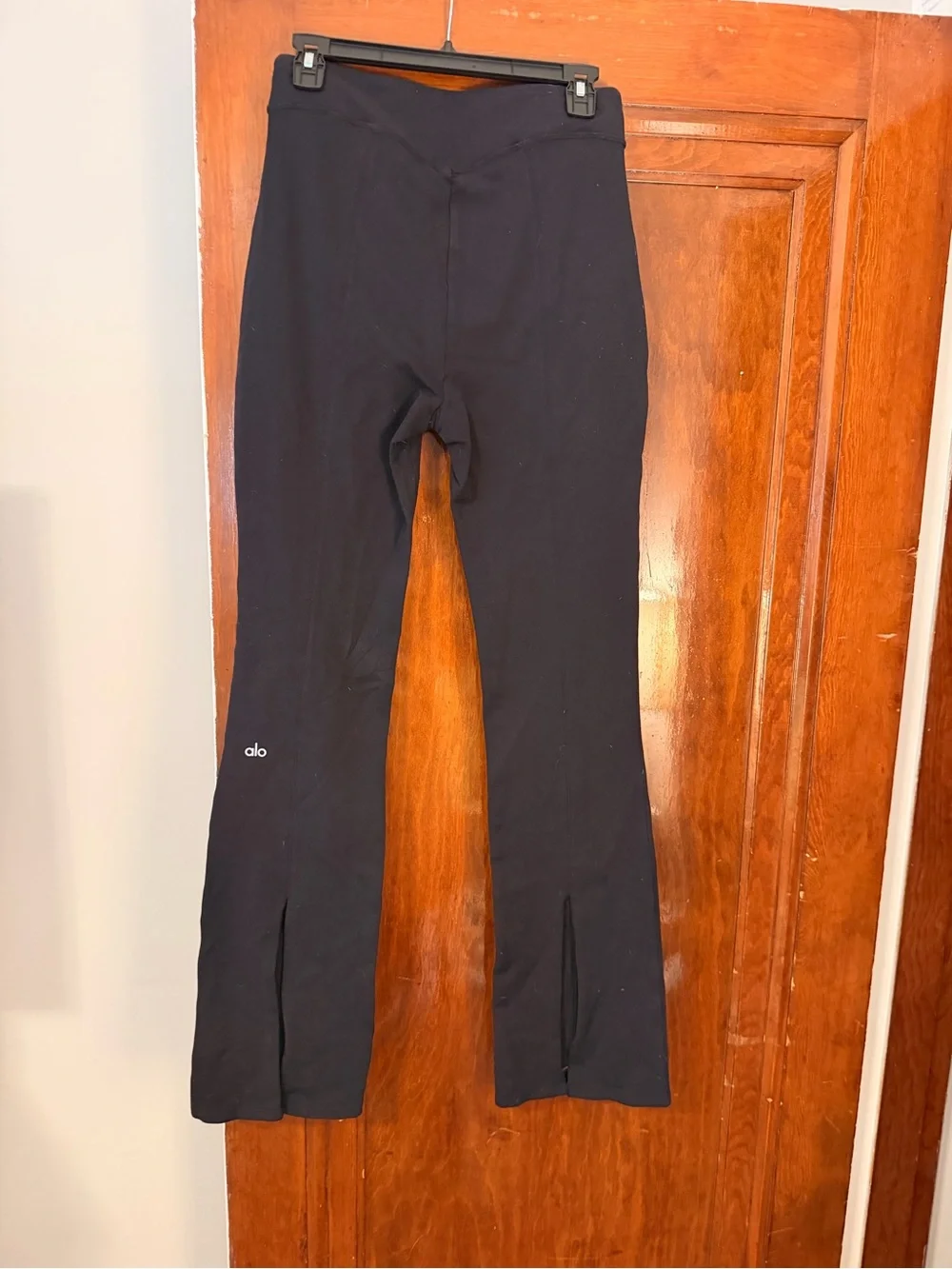 ALO Yoga Black Kickback High-Rise Flare Leggings